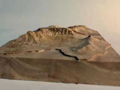 Table Mountain  3D print model