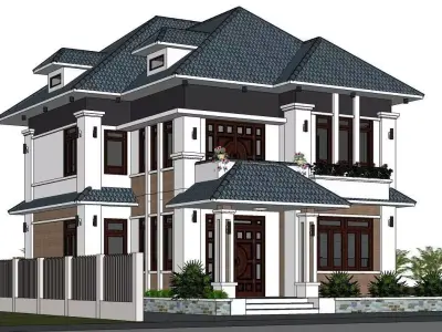 P185-Sketchup 1001 - House  3D model