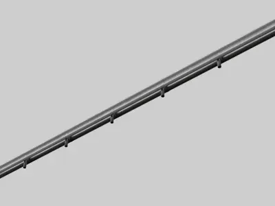 Road Safety Barrier 2A Low-poly 3D model