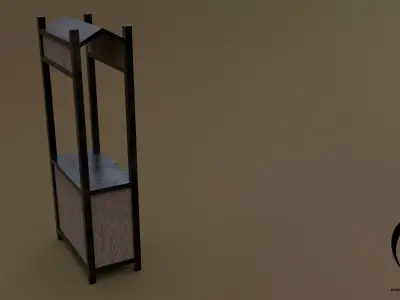 Trade stand 19 R Low-poly 3D model