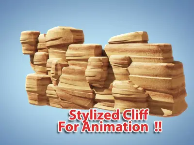 Stylized Cliff   3D model