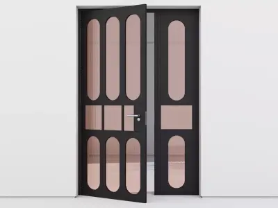 Aluminium door 331 3D model
