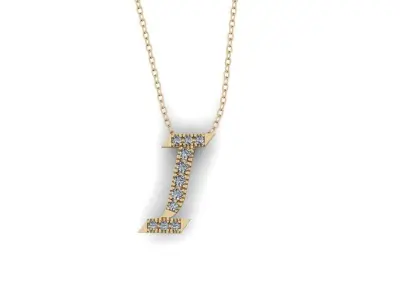 Pendant Alphabet Letter I 3D print model