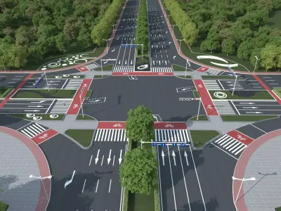 City Roads 3D model