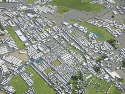 Seberang Perai  Low-poly 3D model