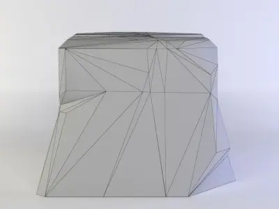 Black rock Low-poly 3D model