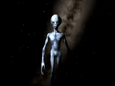 Alien Grey - Classic Roswell Extraterrestrial Low-poly 3D model