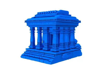 stone temple - Babylon Building - Ancient Babylon Building  3D print model