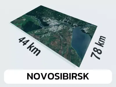 Novosibirsk Russia City Landscape 3D Model 3D model