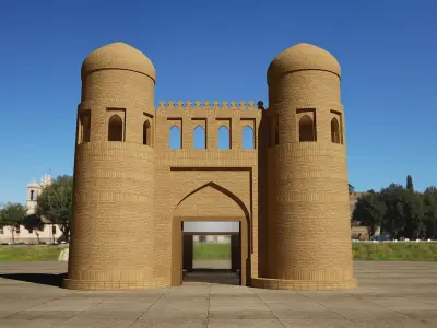 West Gate of Itchan Kala - Ota Darwaza Low-poly 3D model