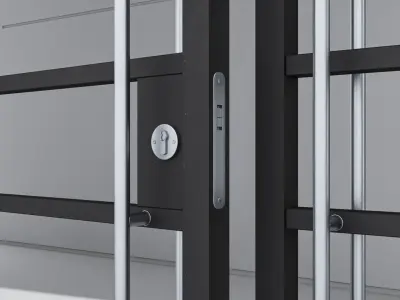 Aluminium door 52 3D model