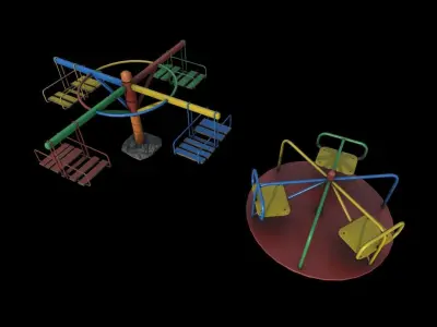 Playground Props Pack Low-poly 3D model