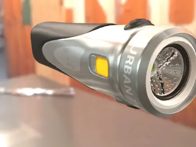 Flash light  Low-poly 3D model