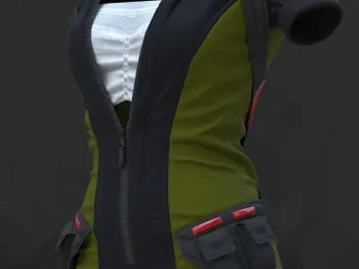 Sci-Fi Fantasy Wear 04 Female - 69 Marvelous Designer and Clo3D 3D model