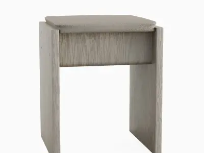 Wooden Stool 02 3D model