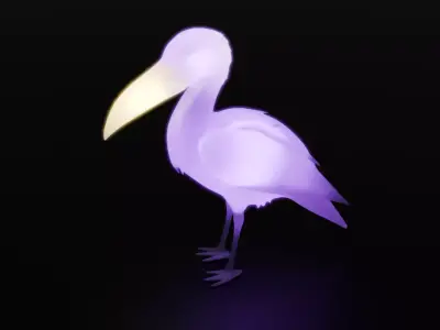 Indirect lighting for Shoebill 3D model