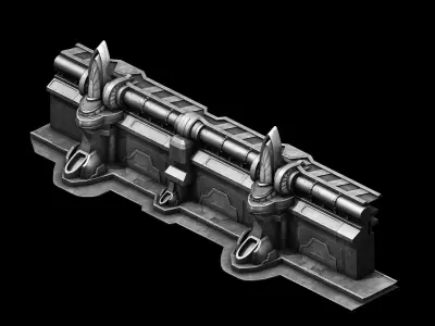 Retaining wall 03 3D model
