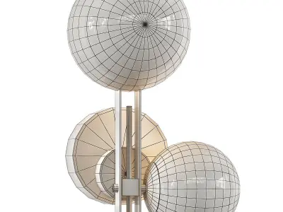 judith wall light with two globes 3D model