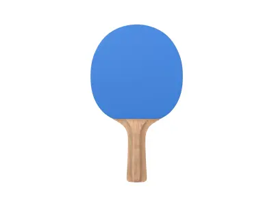 Ping Pong Paddle v1 002 Low-poly 3D model