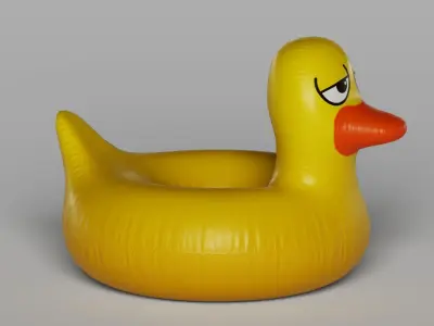 Giant Rubber Ducky Pool Float 3D model