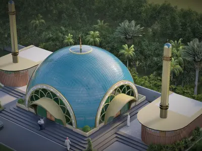 Pendentive mosque 3D model