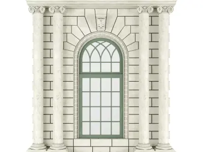 Classic Architecture Arch Window 3 3D model