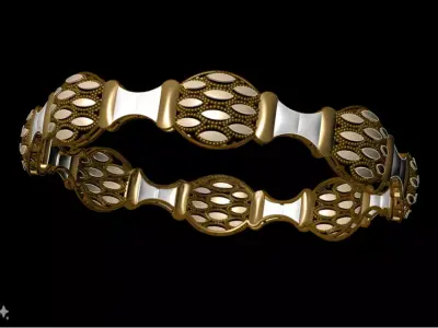 1181 Petal Link Elegance Bangle 10gm 3D print model