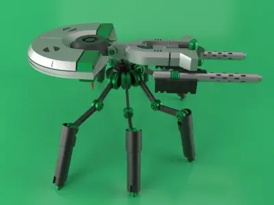 Sci-fi Spider bot  Low-poly 3D model