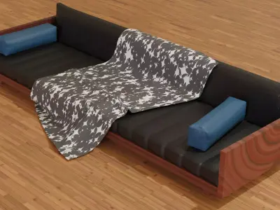 Nice sofa Low-poly 3D model