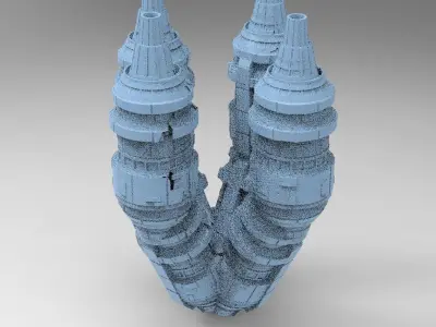 Moon base relay system big  3D model