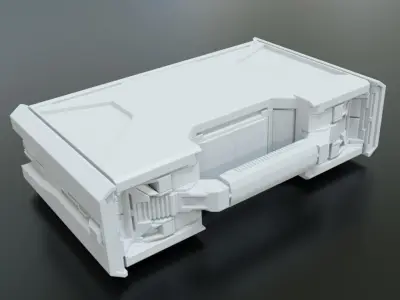 Sci-Fi Storage Box Case High-poly 3D model