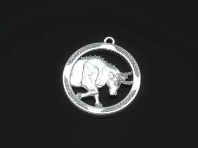 Pendant taurus ready for 3d print 3D print model
