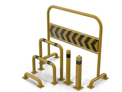 Road Barriers 3D model