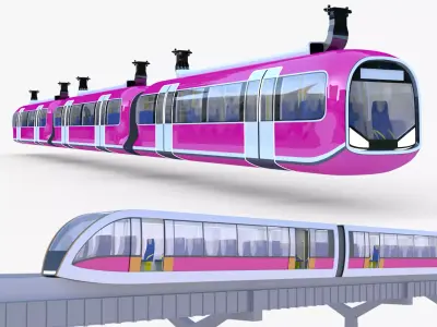 Monorail trains collection 2024 II 3D Model Pack