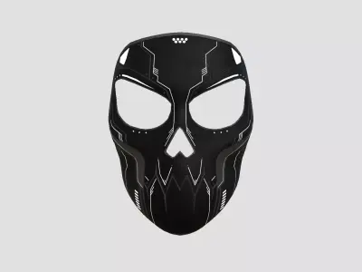 Scifi Skull Mask A10 - Fantasy Character Design Low-poly 3D model