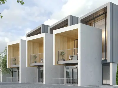 Modren house 05 Low-poly 3D model