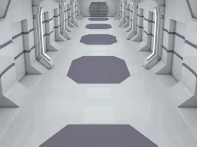 Sci Fi Corridor 3D model 49