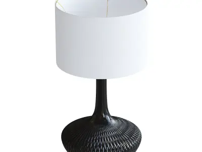 Black Glass Table Lamp 3D model
