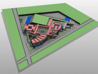 CULTURAL CENTER by DOCE INGENIEROS ARQUITECTOS - AUTODESK REVIT 3D model