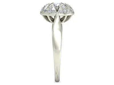 Women Wedding Engagement Ring 3D print model 20