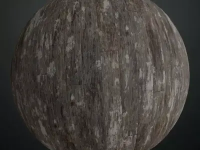 Dark Varnished Vertical Timber Slats PBR Seamless Texture