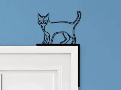Cat Door Corner Decor 3D print model