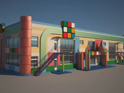Kindergarden preschool 3D model