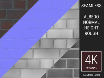 3D Scanned Seamless Bricks Texture