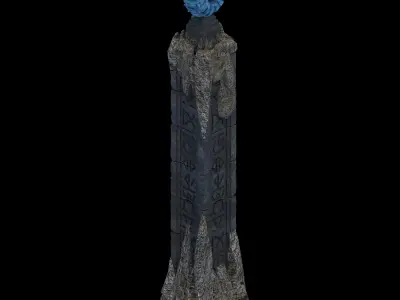Rocking Hill - Conch Stone Column 3D model