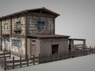Anatolian Village House 7 Low-poly 3D model