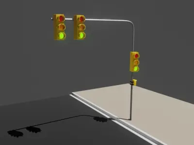 Traffic Light - Semafaro Low-poly 3D model