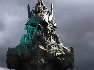 Azathoth Scull temple ruin  3D model