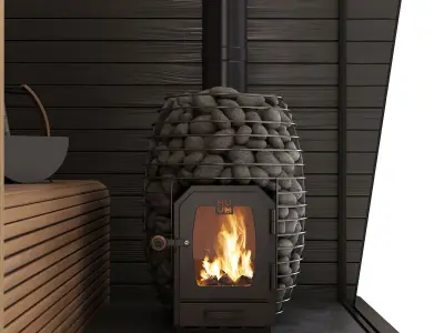 Sauna and Accessories 3D model