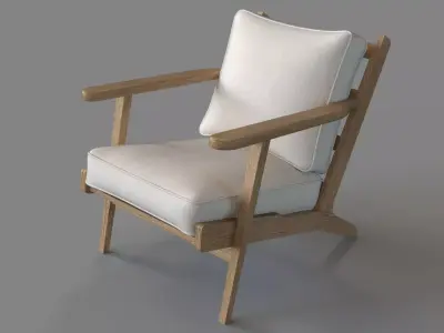 Carissa Lounge Chair Avant Natural Honey Grey Oak 3D model
